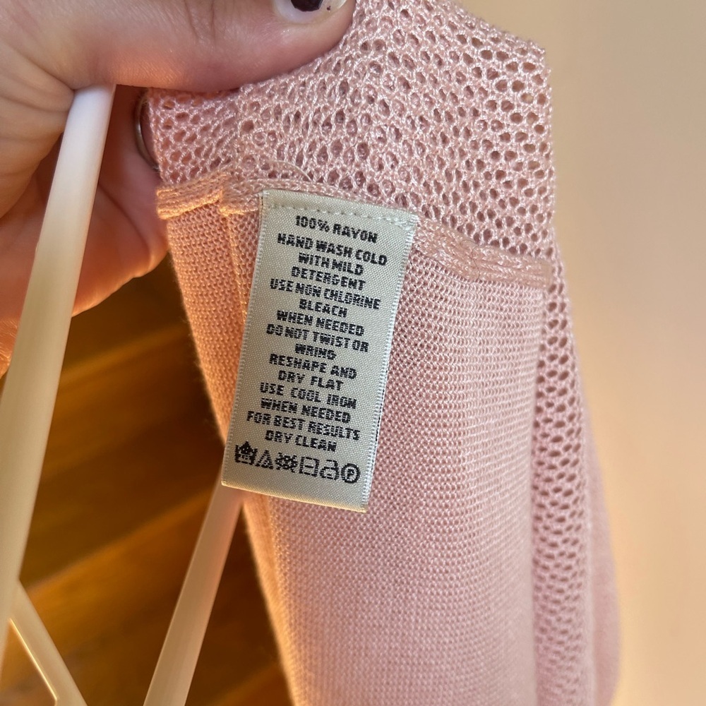 A. Moon Peach Rayon Cardigan Size XL - Picture 6 of 6